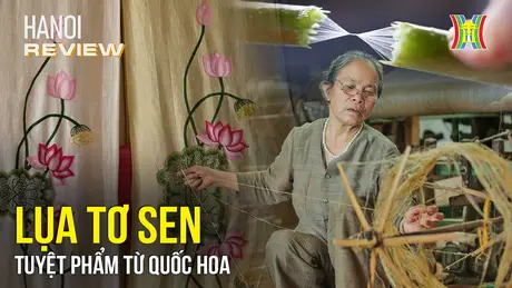 Lụa tơ sen - tuyệt phẩm từ quốc hoa | HANOI Review | 30/05/2024