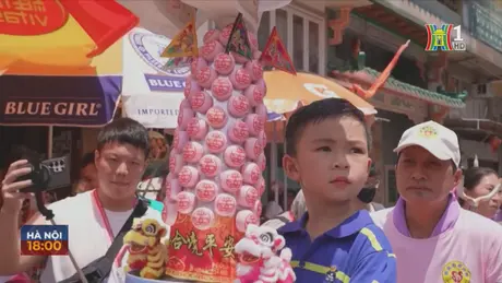 Lễ hội bánh bao đầy màu sắc tại Hong Kong (Trung Quốc)