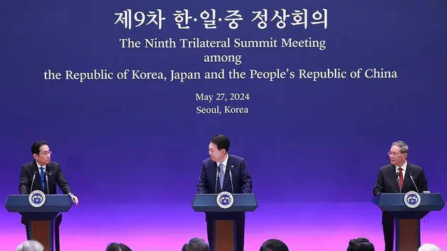 Hội nghị thượng đỉnh Trung - Nhật - Hàn ra tuyên bố chung