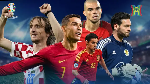 Top 5 cầu thủ cao tuổi nhất Euro 2024