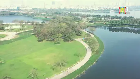 Công viên Yên Sở, không gian xanh tránh nóng dịp hè

