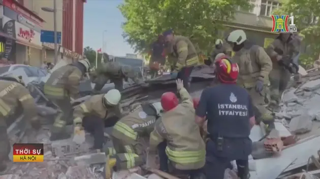 Sập toà nhà ở Thổ Nhĩ Kỳ khiến nhiều người thương vong