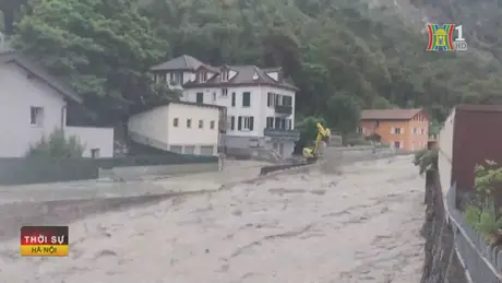 Ba người mất tích vì lũ lụt bất thường ở Thụy Sĩ
