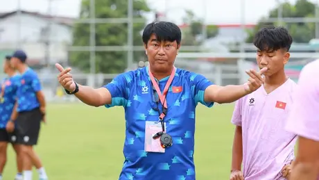 ĐT U16 chuẩn bị cho trận đấu gặp Campuchia